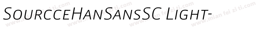 SourcceHanSansSC Light字体转换